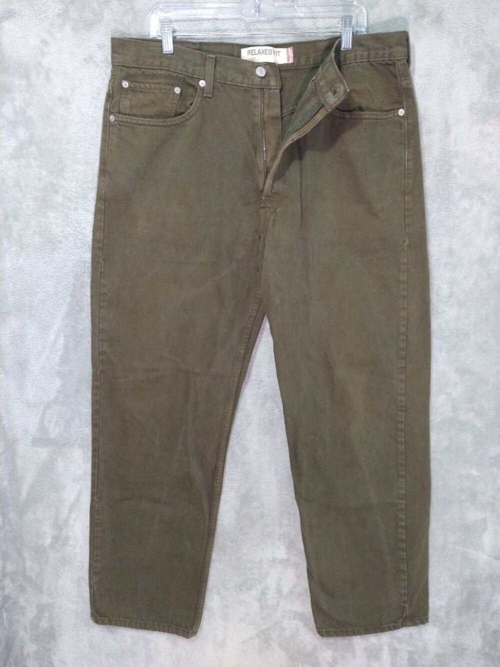 Levis 550 Jeans Mens 38x32 Green Denim Relaxed Fit Tapered Leg Y2K High Rise